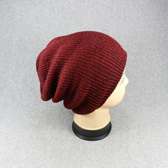 Striped Pullover Hat Men's Women's Warm Woolen Hat Knitted Hat