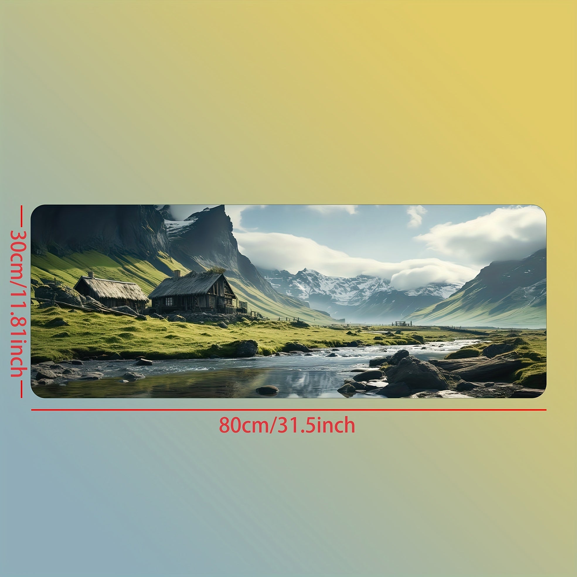 Natural Landscape XL Rubber Mouse Pad Soft Waterproof Desk Mat