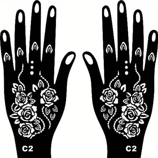 Temporary Tattoo Stencils Long Lasting Waterproof Hand Stencils Self Adhesive