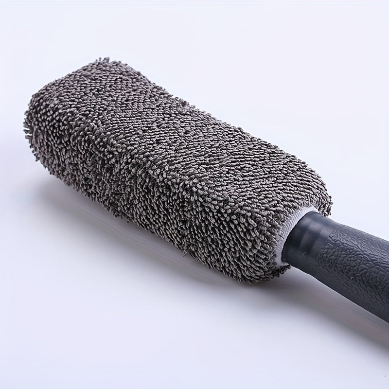 Car Wheel Cleaning Brush Tire Cleaner Long Handle Cloth Cleaning Tool