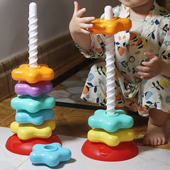 Colorful Rotating Tower Toy for Early Education