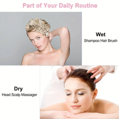 Silicone Scalp Massager Shampoo Brush with Shower Head Scrubber