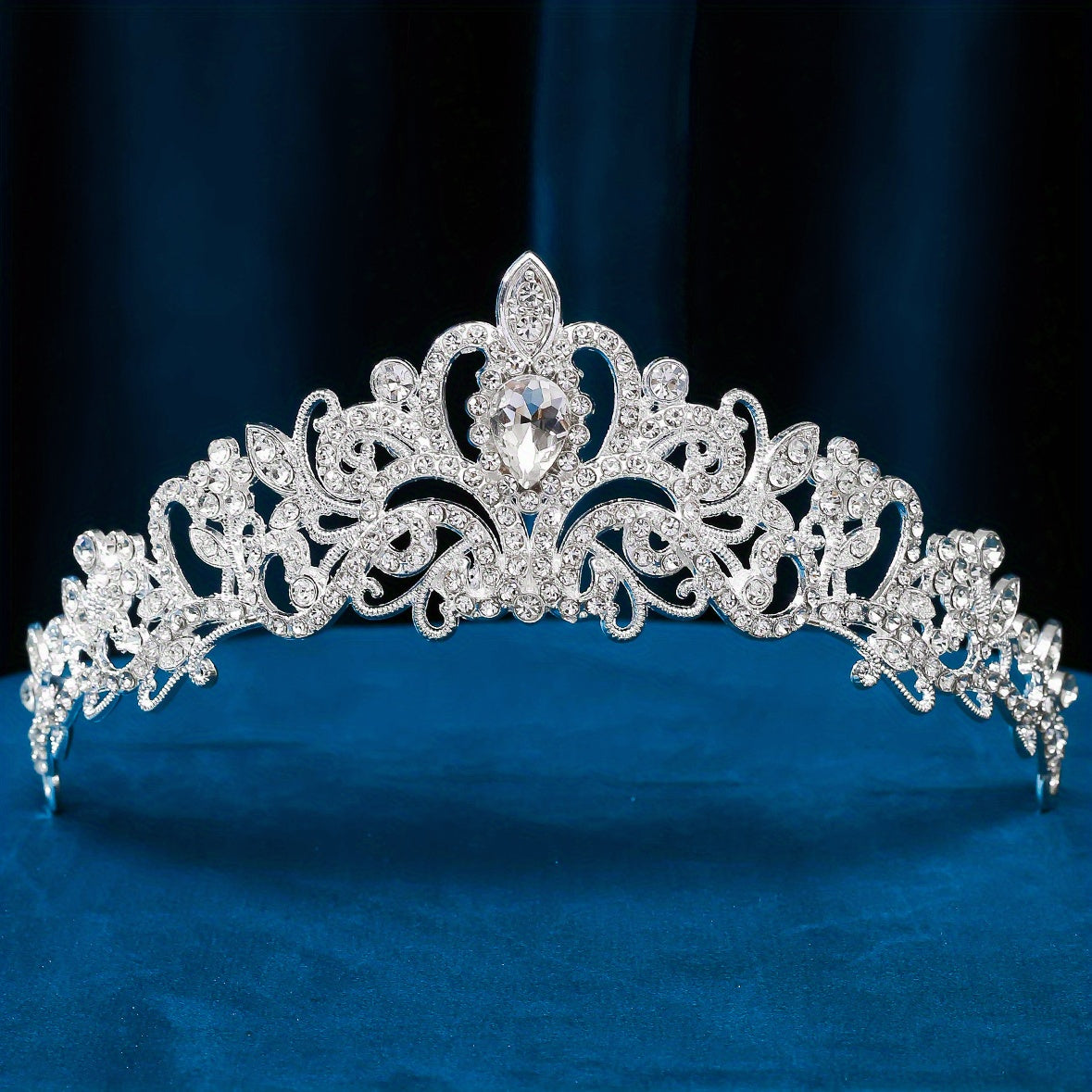 Metal Rhinestone Tiara Hair Accessories for Women