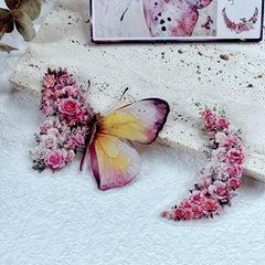 30pcs Flower & Butterfly Notebook Stickers Scrapbook Label Diary Stat