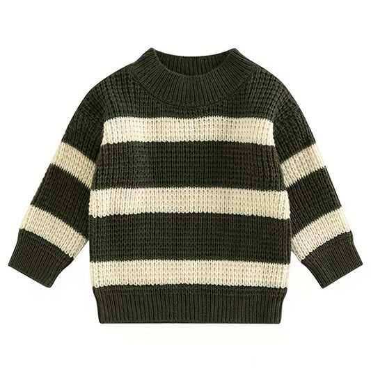 Casual Girls Round Neck Knitted Pullover Top