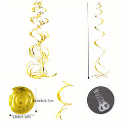 6 Pcs Happy Birthday Hanging Swirls Decoration
