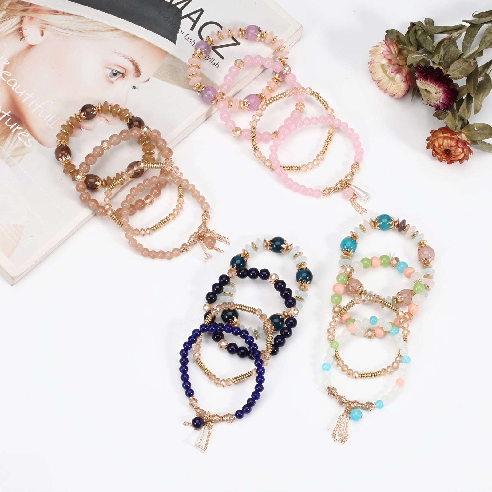 Bohemian Multilayered Stackable Bracelet Set