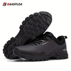 Baasploa Men's Lace Up Hiking Shoes Anti-Skid for Camping