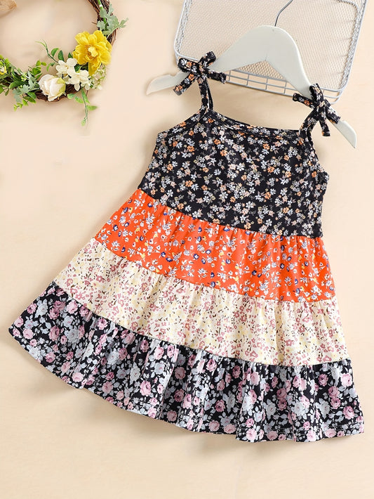 Infant Girls Floral Cami Dress for Summer