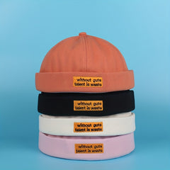 Cotton Vintage Ruffle Beanie Brimless Spring Summer Men Women