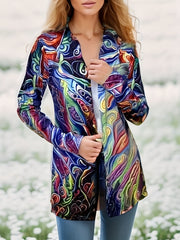  Animal Print Long Sleeve Cardigan