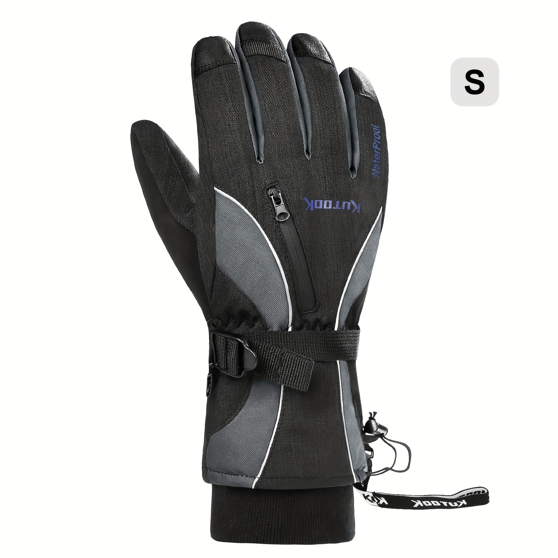 Neoprene Padded Touch Screen Skiing Gloves TPU Waterproof Windproof