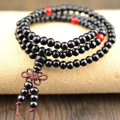 Sandalwood 108 Buddha Bead Bracelet Wooden Bead Bracelet