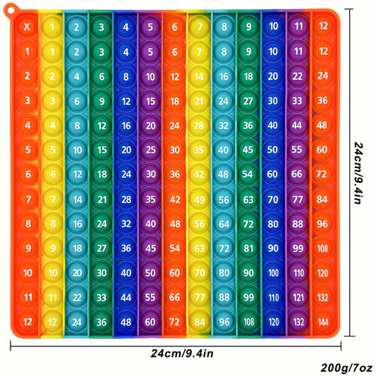 12x12 Multiplication Push Bubble Fidget Toy for Kids