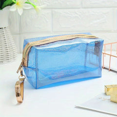 Clear Waterproof Cosmetic Bag with Zipper, Travel Makeup Storage