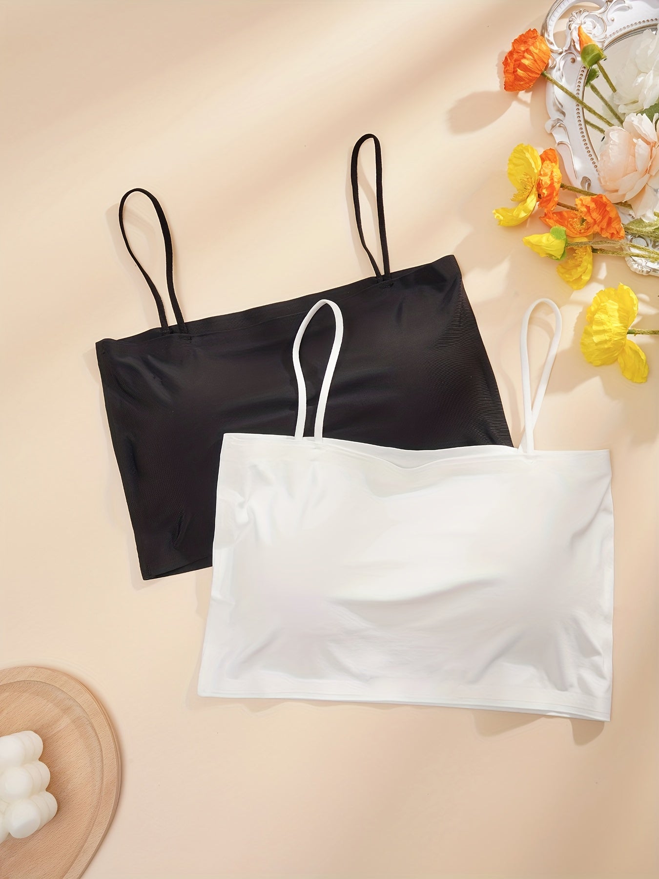 2pcs Seamless Wireless Bras Stretch Intimates Bra Women's Lingerie