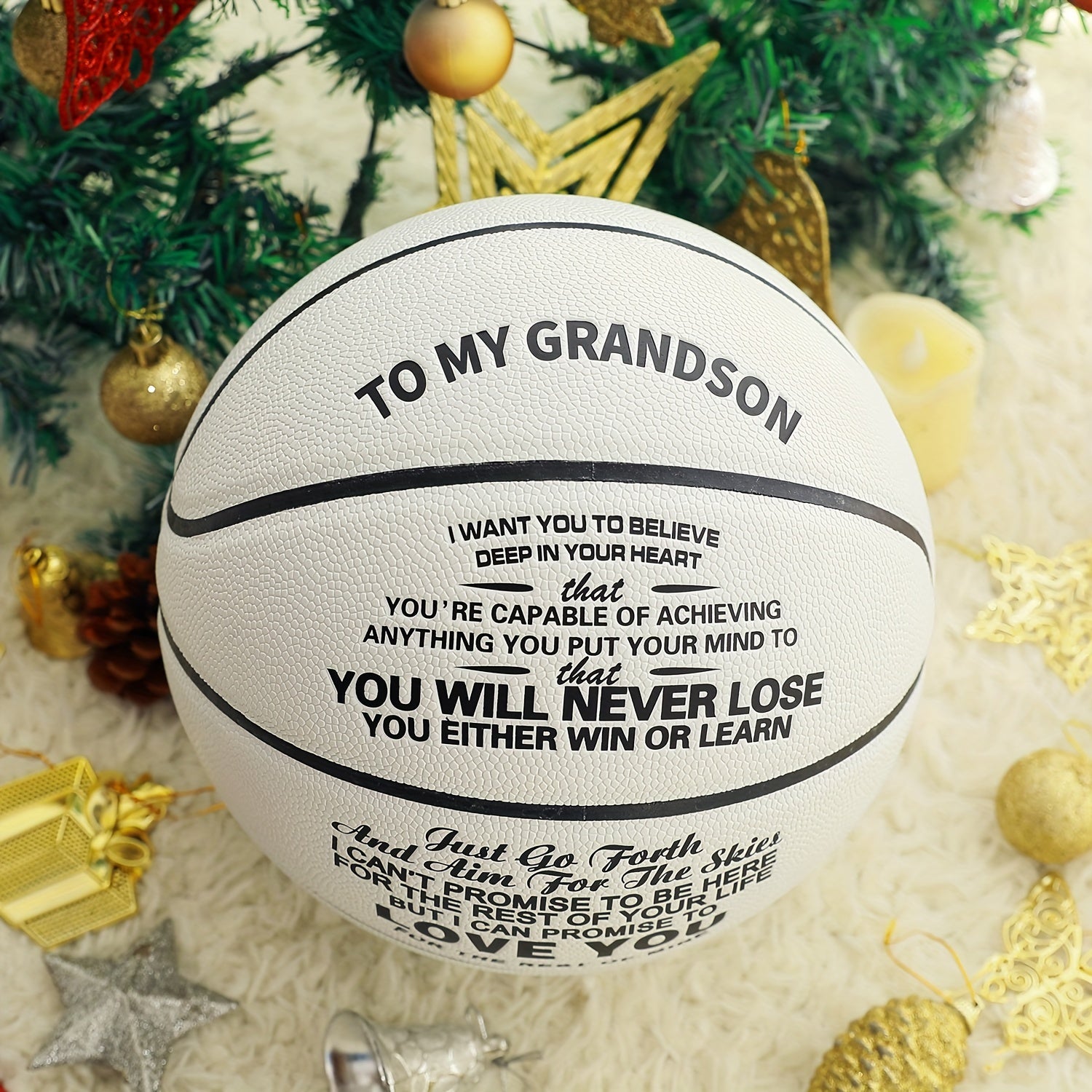 Engraved Size 7 Basketball Gift For Grandson
