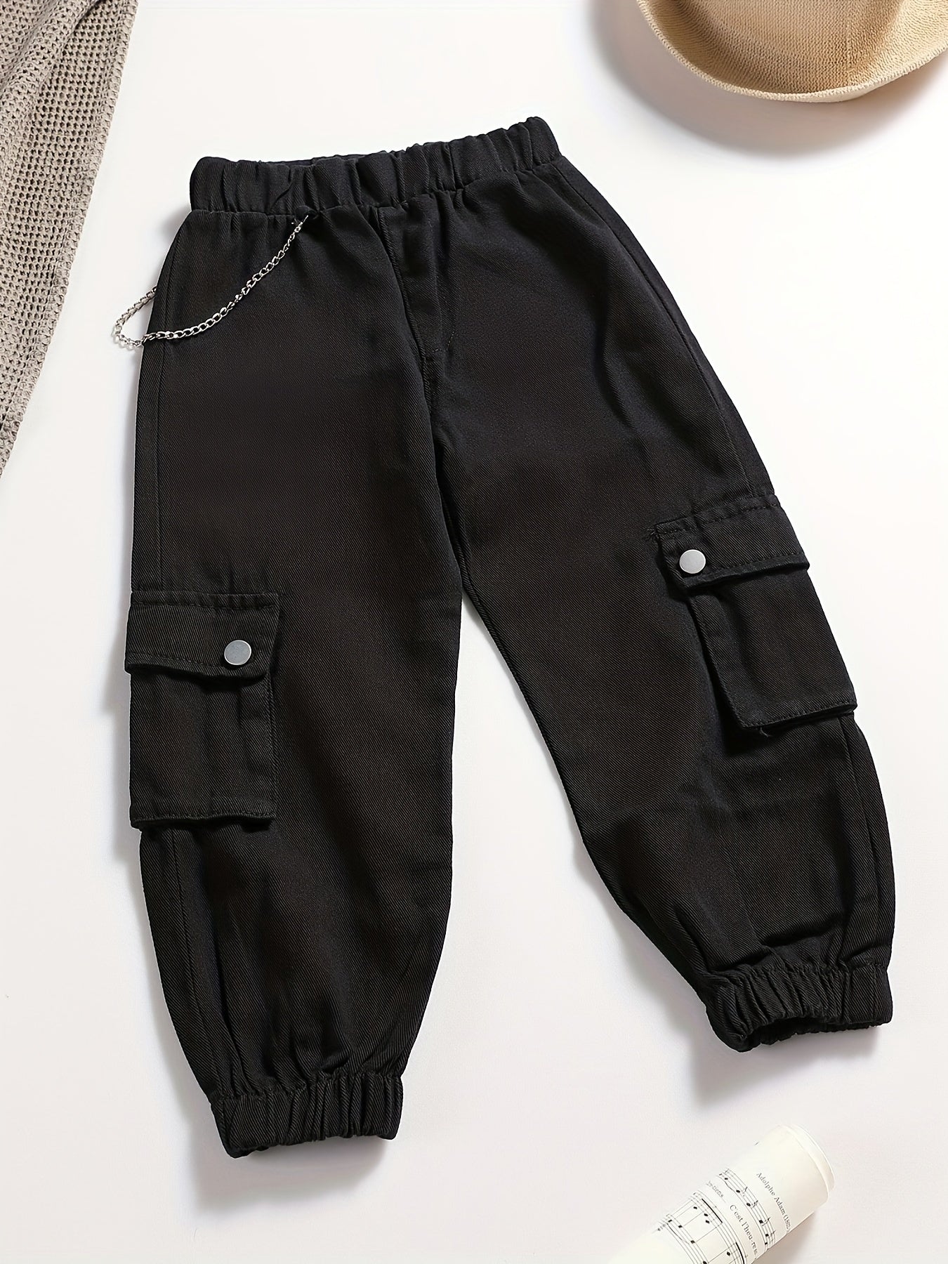 Girls Street Hip Hop Cargo Jogger Pants With Pockets