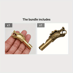 Brass Whistle Keychain Pendant for Camping Emergency