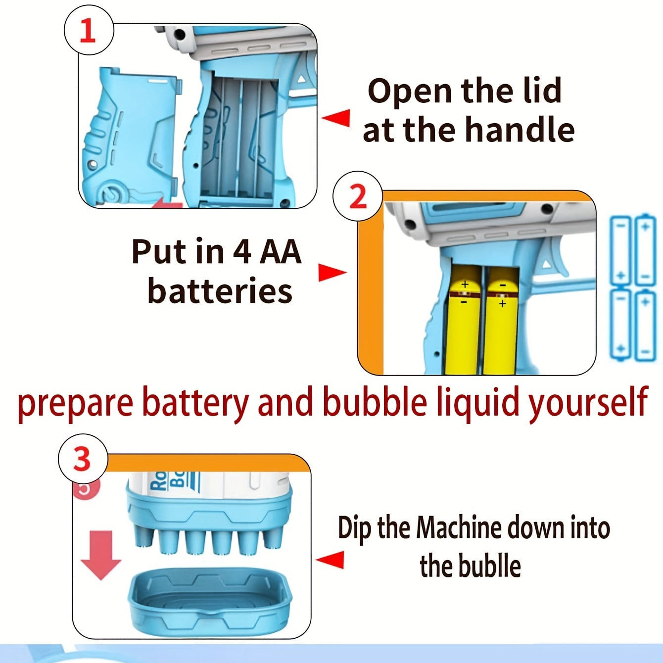 Bubble Machine Gun Kids Toy Fun For Children