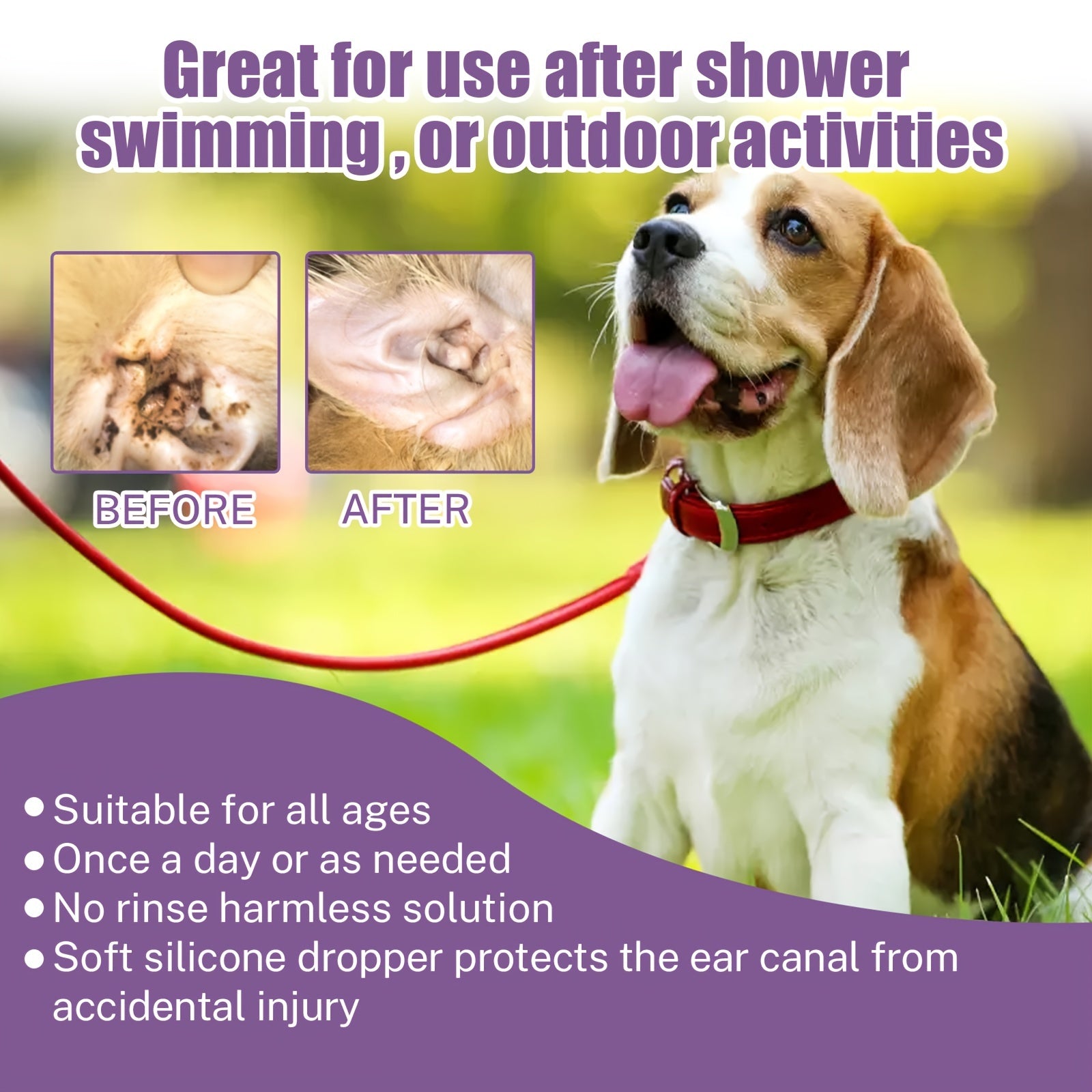Dog Ear Cleaner Ear Wash For Dogs & Cats - Ear Cleaning Solution