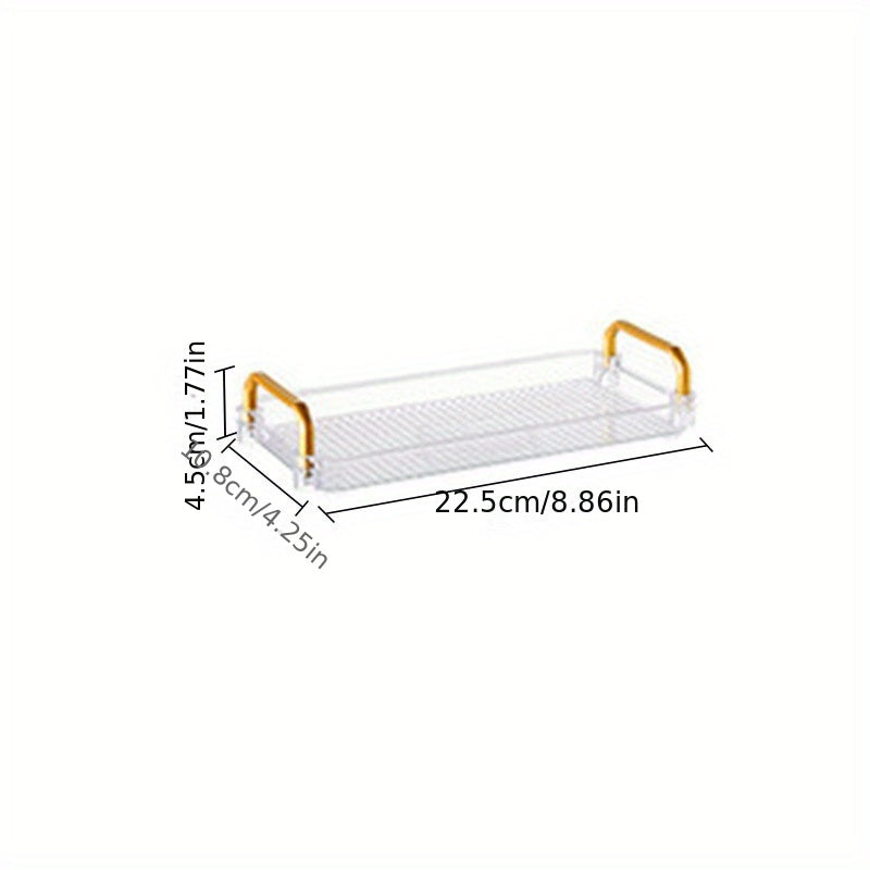 Acrylic Tray Plastic Rectangular Fruit Tea Tray Draining Sto