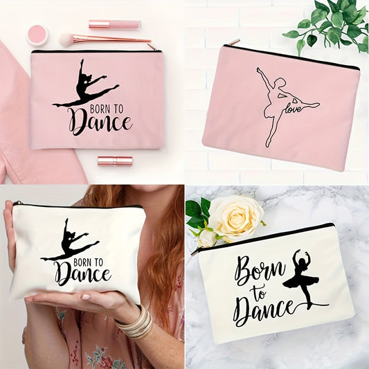 BORN TO DANCE Print Woman Cosmetic Bag Makeup Organizer High Toiletry Bag