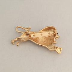 Domineering Lion Chest Pin with Artificial Diamond Clothing Brooch