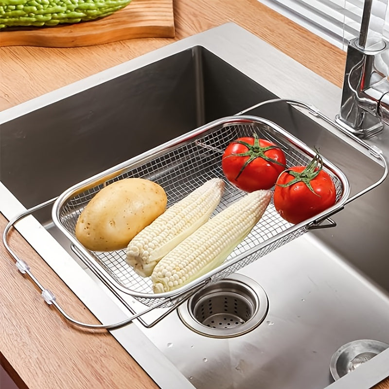Retractable Drain Basket Kitchen Sink Drain Rack Household Washing Basket