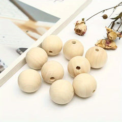 20PCS 15mm Round Wooden Beads DIY Crafts