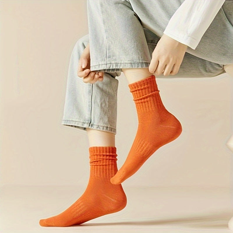 10 Pairs Durable Solid Socks Women's Stockings