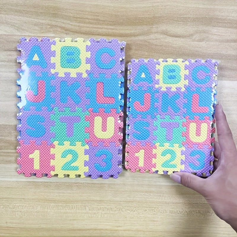 36 Pieces Alphabet & Number Puzzle Set for Kids
