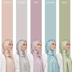 Candy Satin Hijab Silk Scarf Casual Shawl Windproof Head Wraps