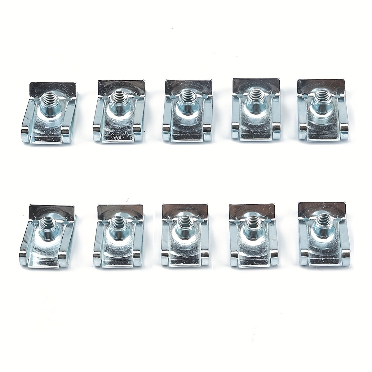 10pcs Manganese Steel Clip Nut Reed U Nuts Fastener Assorted Kits for Motorcycle