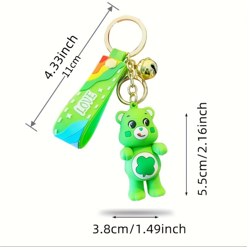 Cartoon Bear Bracelet Keychain Doll Purse Bag Car Key Charm Accessory