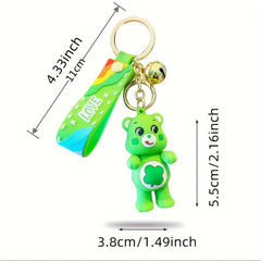 Cartoon Bear Bracelet Keychain Doll Purse Bag Car Key Charm Accessory