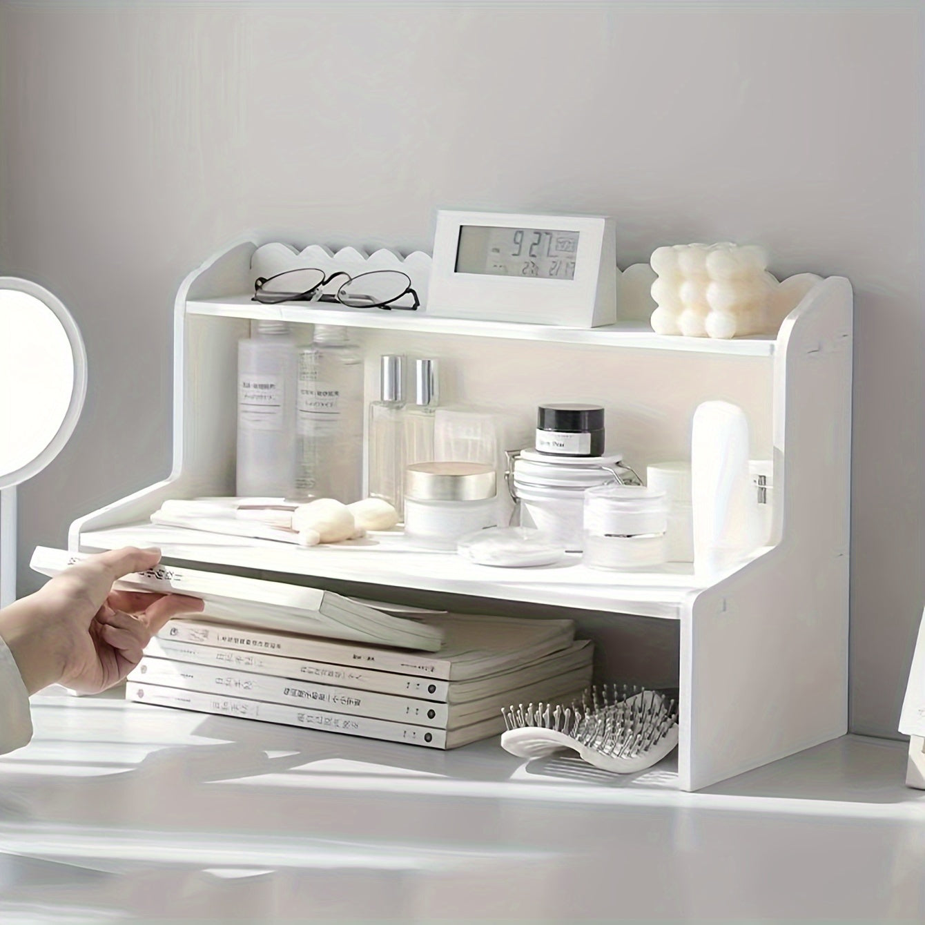 Desktop Storage Rack Wooden Dormitory Storage Rack Cosmetics Storage Rack