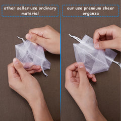 10pcs Organza Bags 4x6 Inches Clear Drawstring Gift Bags
