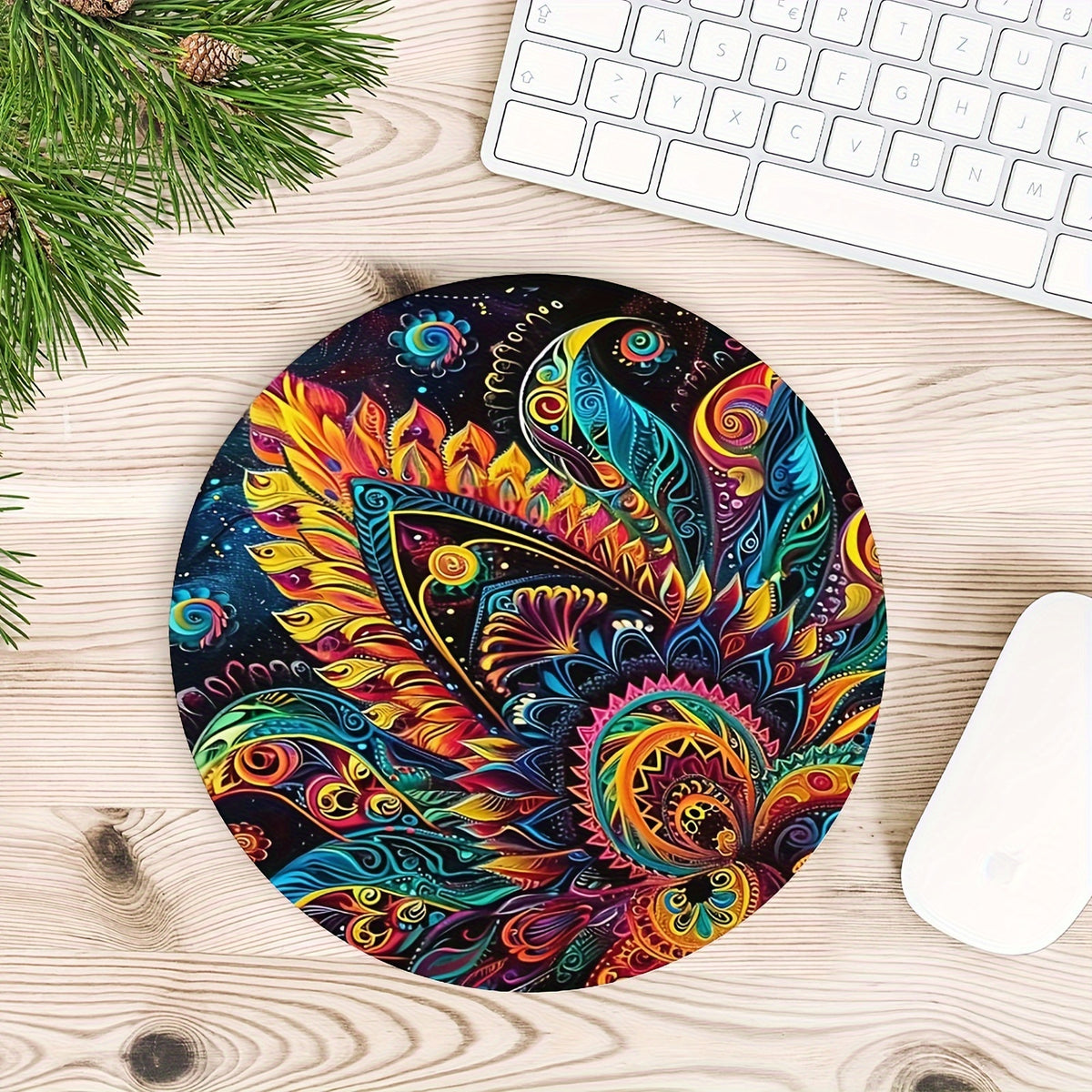 Colorful Flower Gaming Mouse Pad E sports Anti-slip Keyboard Pad