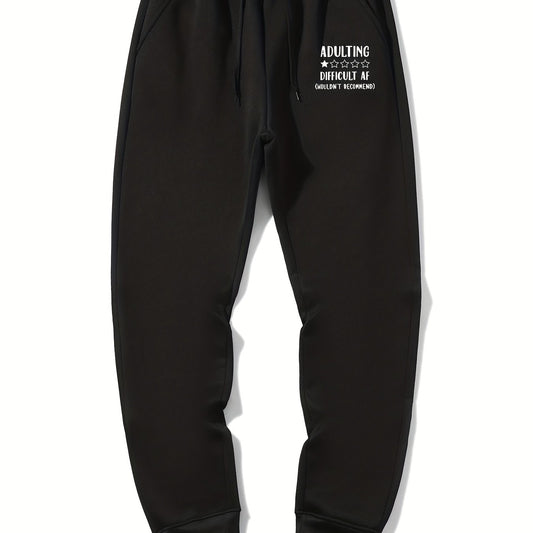 Men's Drawstring Sweatpants Loose Casual Jogger Pants