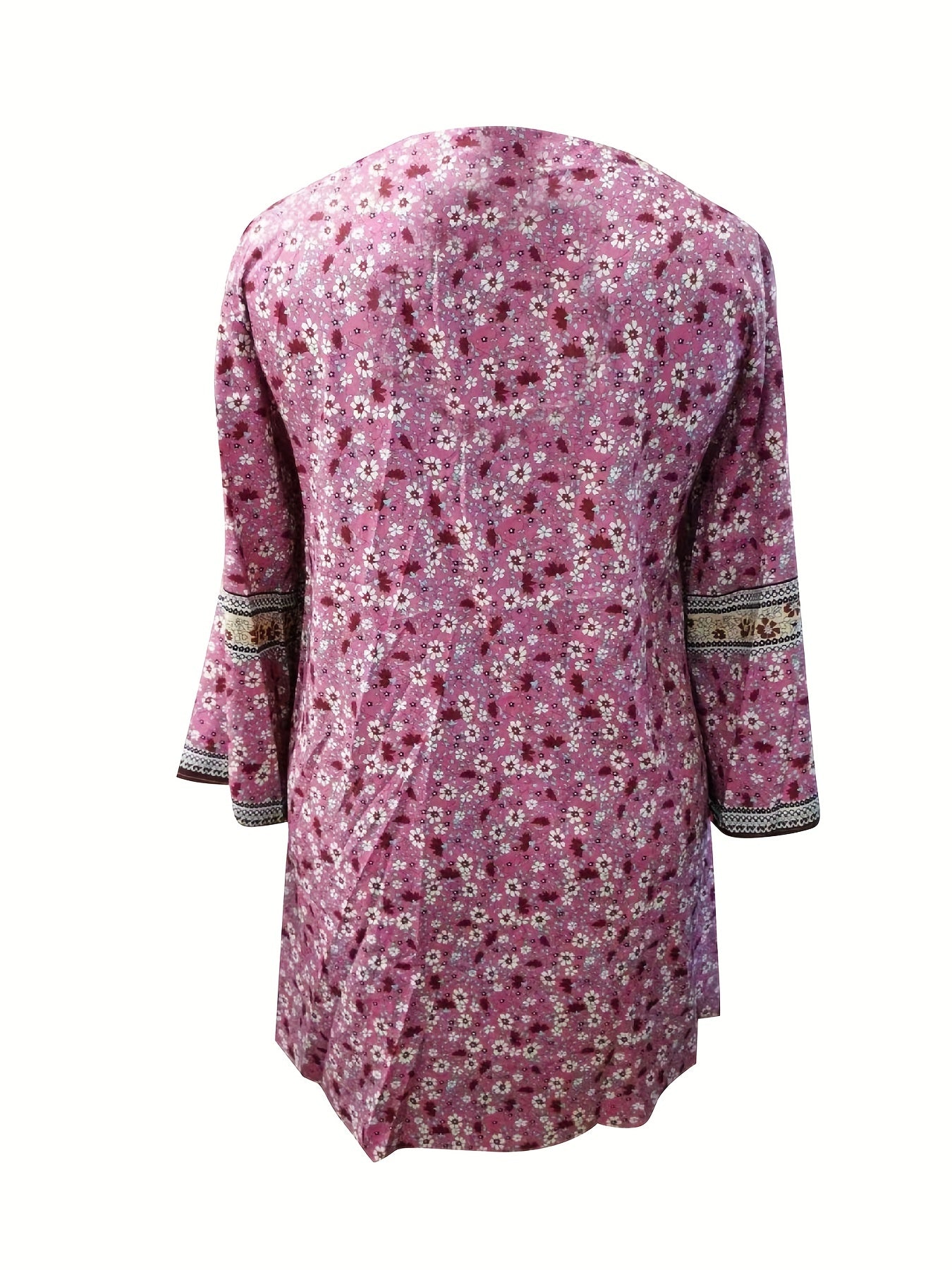  Floral Print Open Front Cardigan