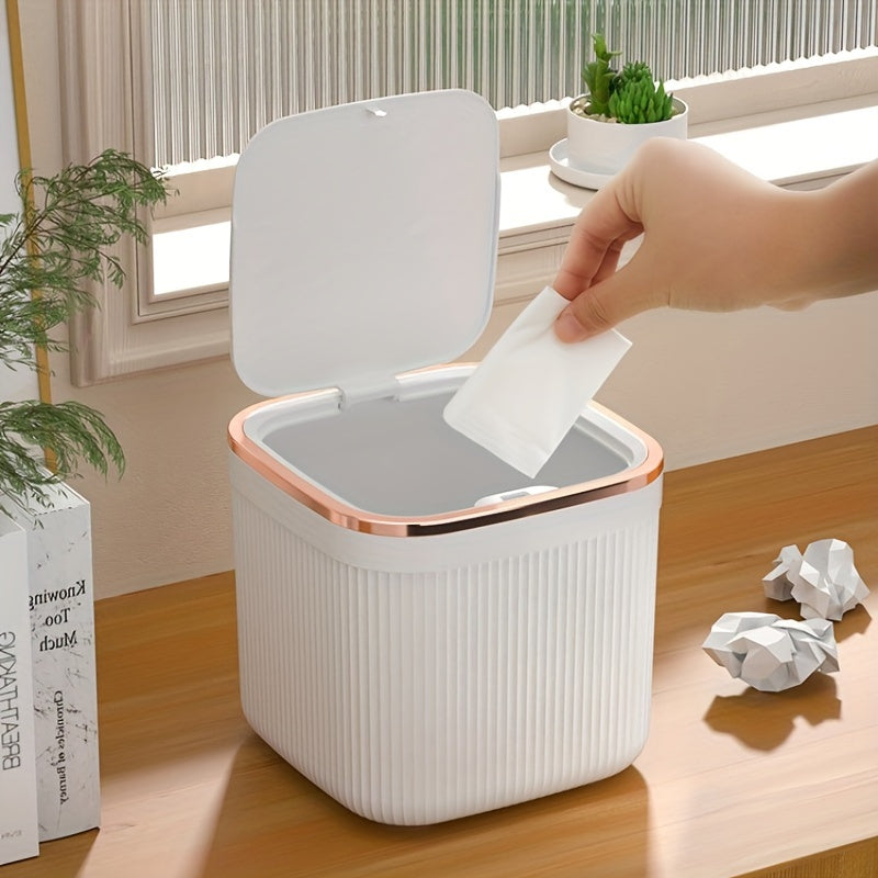 Mini Desktop Trash Can Household Paper Basket Coffee Table