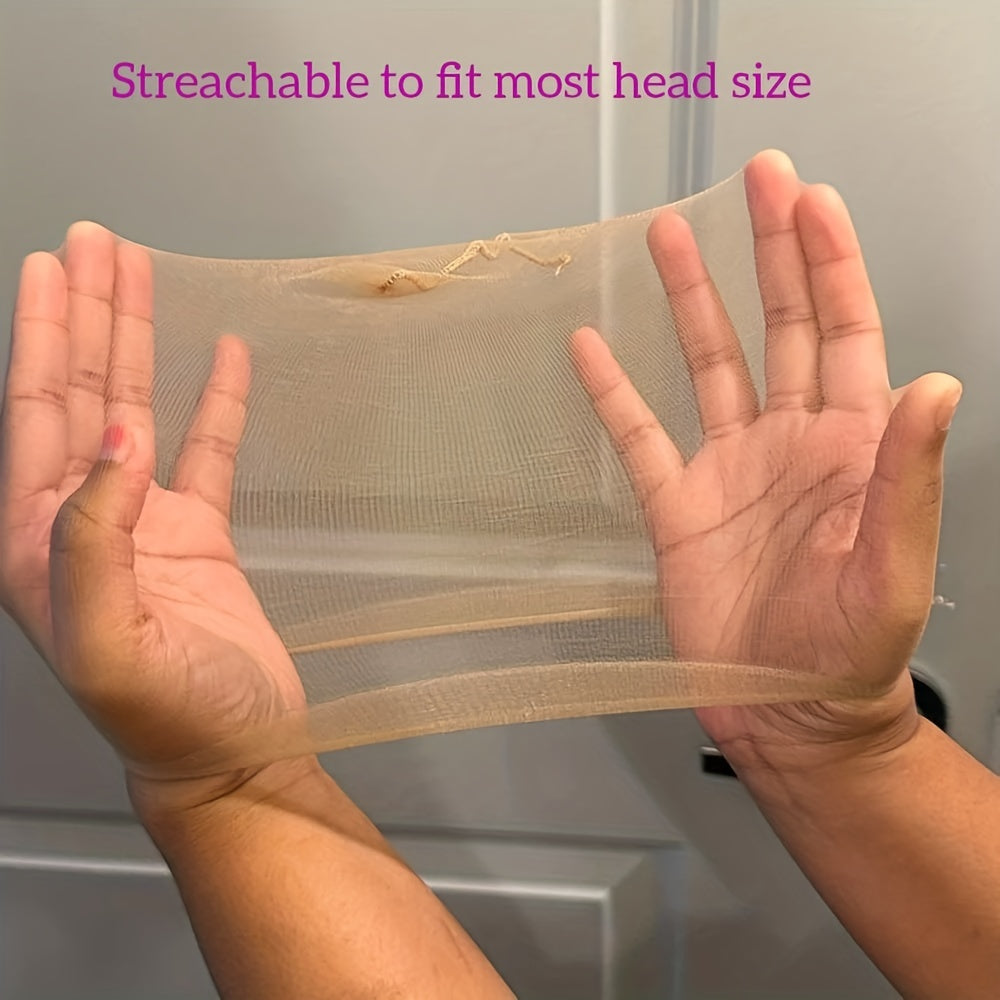 12pcs Ultra Thin Invisible HD Wig Cap Sheer Nylon Stocking Cap for Women