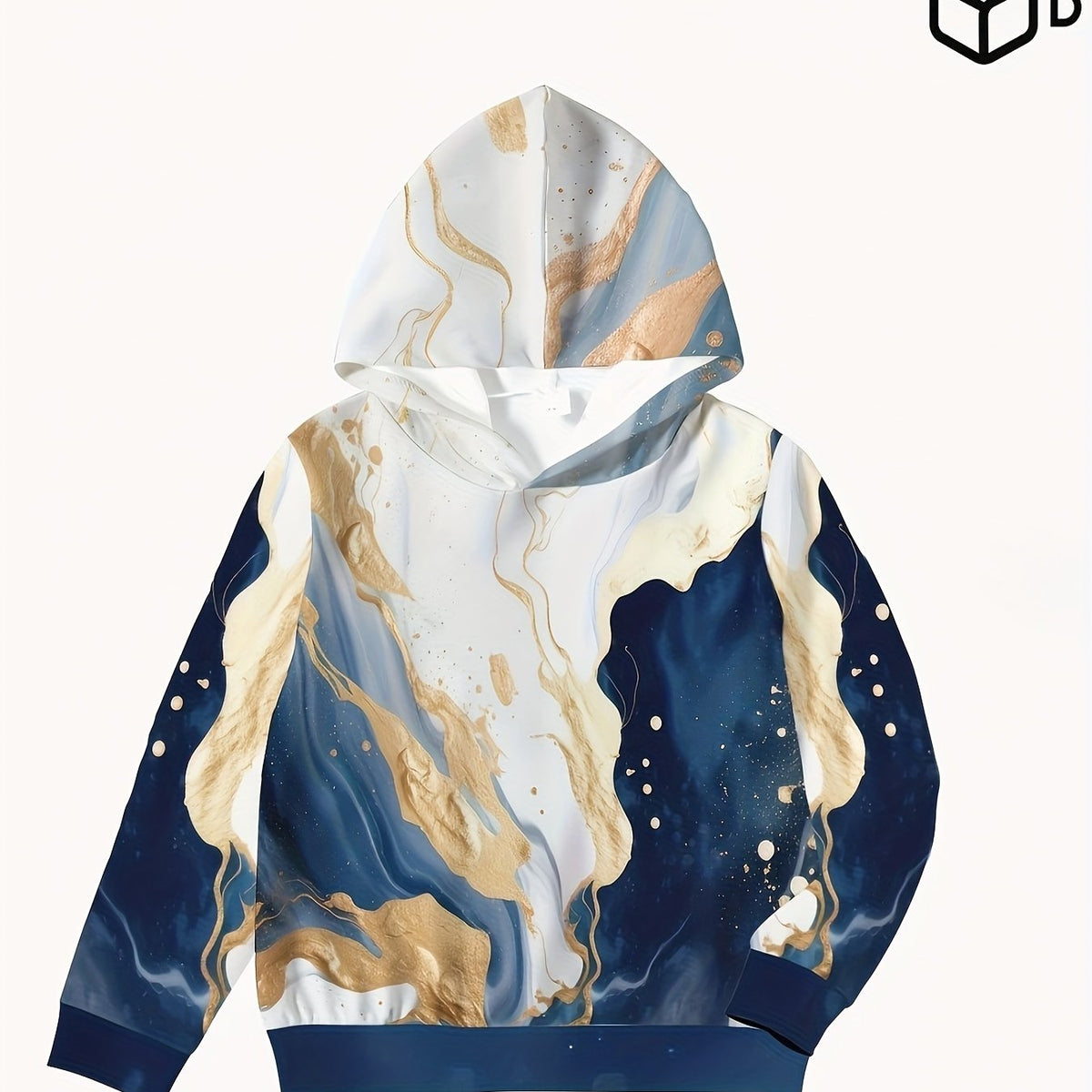 Kids Hoodie Unisex Pullover Hooded Long Sleeve Top Outdoor Clothes