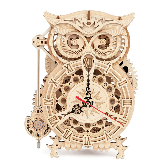 3D Wooden Owl Clock Puzzle Gift & Home Decor for Adults