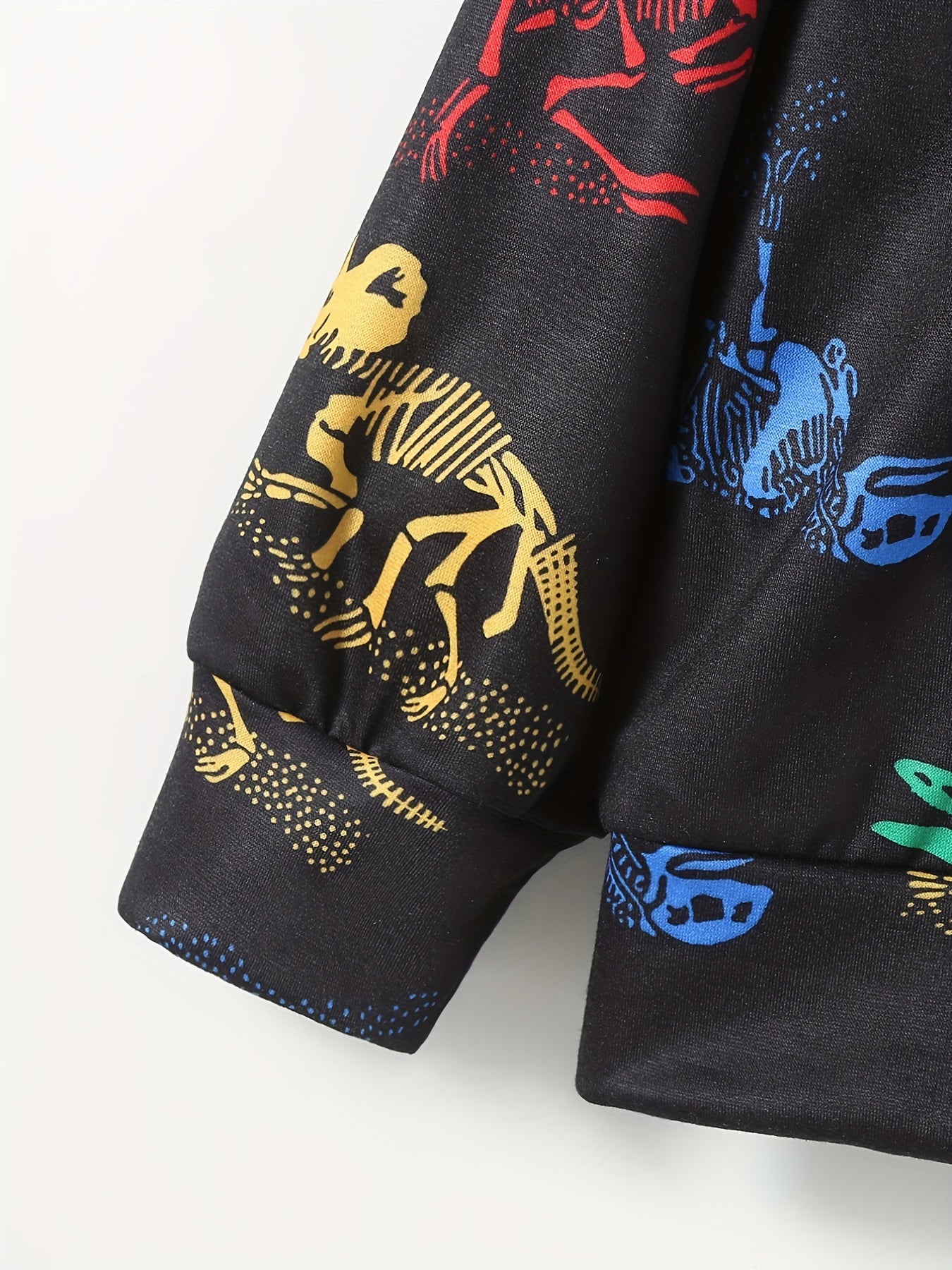Dinosaur Skeleton Pattern Kid's Hoodie for Halloween