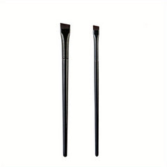 2 Pcs Angled Eyeliner Eyebrow Brush Ultra Fine Beauty Cosmetic Tool