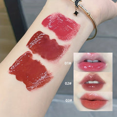 Dewy Lip Glaze Glass Shimmer Lip Gloss Moisturizing Transparent Liquid Lipstick
