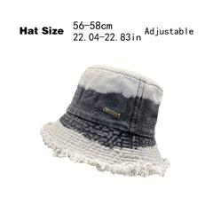 Distressed Sun Shade Bucket Hat Hip Hop Unisex Basin Hats For Women Men