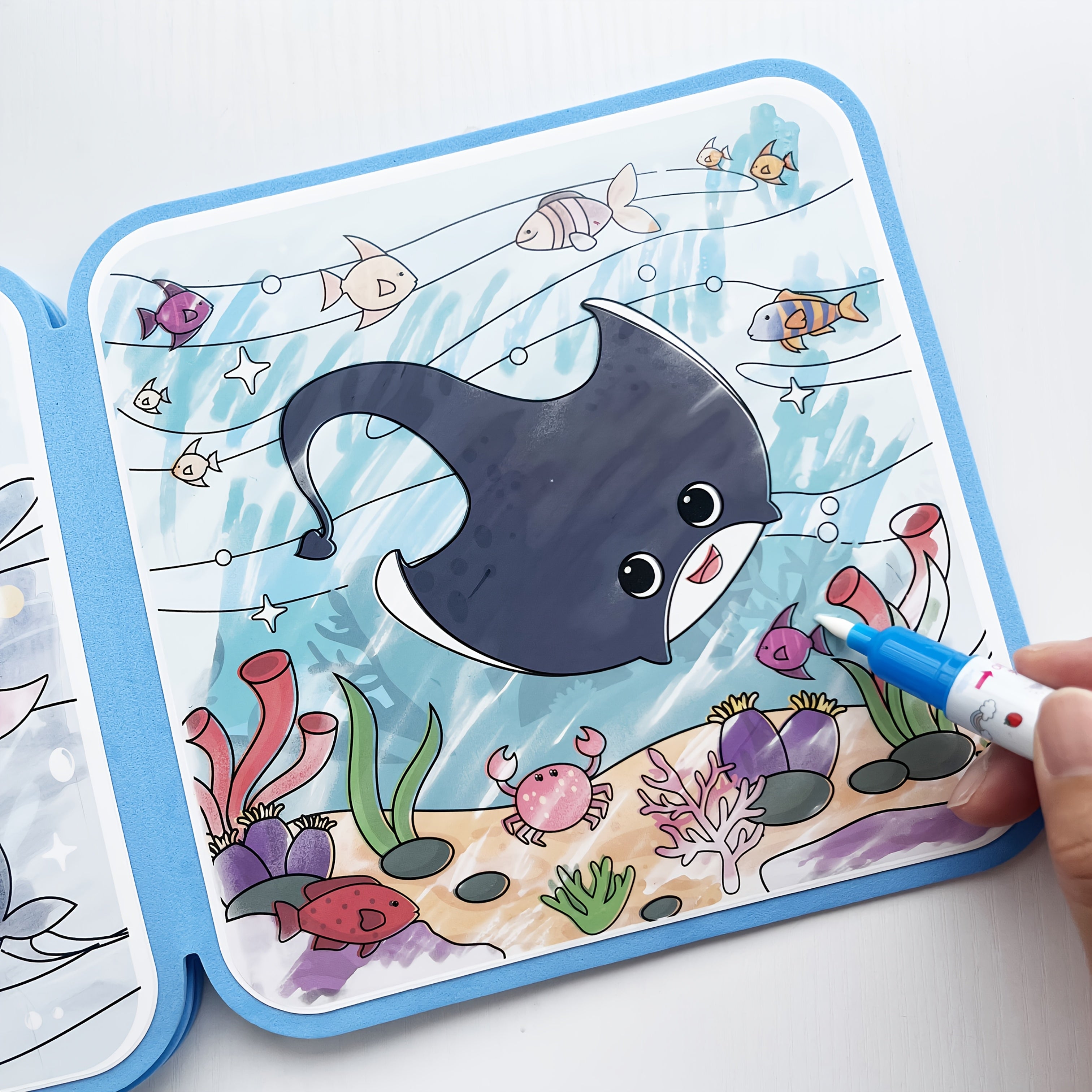 Magic Water Doodle Pad Sea Animals & Traffic Filling Book for Kids
